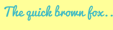 Image with Font Color 44BCC3 and Background Color FFFF99